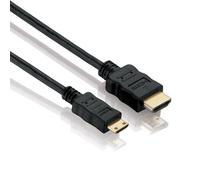 HDSupply Cable mini HDMI de alta velocidad 4K 30 Hz 4:4:4 a cable HDMI de 5,00 m, con Ethernet, conectores chapados en oro, HDMI 1.4 (4K 30 Hz, 1080p 60 Hz), filtro de ferrita, 10,2 GB/s, negro