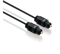 HDSupply TC010-075 Toslink S/PDIF Cable de Audio, Fibra óptica, Enchufe, Ø 2.2 mm, 7.50 m, Negro