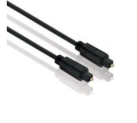 HDSupply TC020-010 Toslink S/PDIF cable de audio, fibra óptica, enchufe, Ø 5.0mm, 1.00m, negro, 1 Unidad (Paquete de 1)