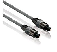 HDSupply TC030-100 Toslink S/PDIF cable de audio, fibra óptica, enchufe, Ø 6.0 mm, 10.0m, negro