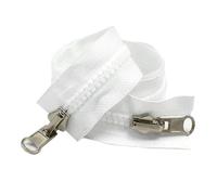 HDTVTV 5# cremalleras de resina con cremallera de doble cara con cremallera, Blanco, 1pcs 65cm