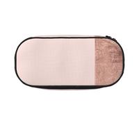 HDTVTV Brillo Dorado Rosa, mármol Blanco y Negro geométrico Estuche para lápices, Estuche portátil con Cremallera, Estuche para cosméticos
