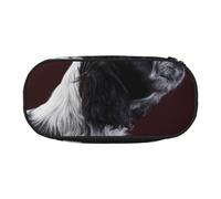 HDTVTV Cachorro de Cocker Spaniel Spaniel Blanco y Negro Estuche para lápices, Estuche portátil con Cremallera, Estuche para cosméticos