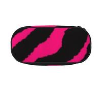 HDTVTV Cebra Negra Rosa Estuche para lápices, Estuche portátil con Cremallera, Estuche para cosméticos