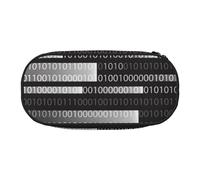HDTVTV Código de Programador Negro Estuche para lápices, Estuche portátil con Cremallera, Estuche para cosméticos
