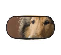 HDTVTV Collie de Pelo Largo Lassie Perros Perros Grandes y esponjosos Mascotas Estuche para lápices, Estuche portátil con Cremallera, Estuche para cosméticos