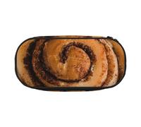 HDTVTV Delicioso patrón de Pan de Rollos de Canela Estuche para lápices, Estuche portátil con Cremallera, Estuche para cosméticos
