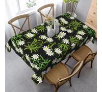 HDTVTV Edelweiss Alpino Suizo Floral,Mantel, Impermeable, a Prueba de Polvo, Resistente a Las Arrugas, para Mesa, 90 x 140 cm
