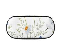 HDTVTV Flor Dibujada a Mano Estuche para lápices, Estuche portátil con Cremallera, Estuche para cosméticos