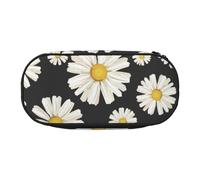 HDTVTV Hermosas Margaritas Blancas Estuche para lápices, Estuche portátil con Cremallera, Estuche para cosméticos