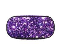 HDTVTV Hermoso Brillo Morado Estuche para lápices, Estuche portátil con Cremallera, Estuche para cosméticos