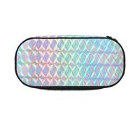 HDTVTV Holograma de Colores del Arco Iris Colorido holográfico Estuche para lápices, Estuche portátil con Cremallera, Estuche para cosméticos