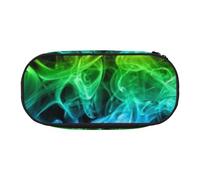 HDTVTV Humo Colorido Abstracto Negro Estuche para lápices, Estuche portátil con Cremallera, Estuche para cosméticos