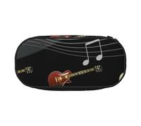 HDTVTV Impresión de patrón de Guitarra y Piano Estuche para lápices, Estuche portátil con Cremallera, Estuche para cosméticos