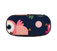 HDTVTV Lindo Estampado de búho con Lunares Estuche para lápices, Estuche portátil con Cremallera, Estuche para cosméticos