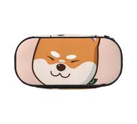 HDTVTV Lindo Shiba Inu Kawaii Estuche para lápices, Estuche portátil con Cremallera, Estuche para cosméticos