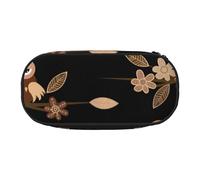 HDTVTV Lindos búhos Marrones de Dibujos Animados Estuche para lápices, Estuche portátil con Cremallera, Estuche para cosméticos