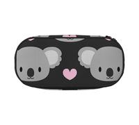 HDTVTV Lindos Koalas y Corazones Rosados Estuche para lápices, Estuche portátil con Cremallera, Estuche para cosméticos