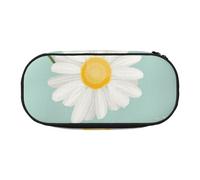 HDTVTV Margarita exuberante Flor Floral Estuche para lápices, Estuche portátil con Cremallera, Estuche para cosméticos