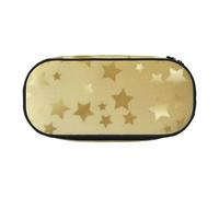 HDTVTV Muchas Estrellas Doradas sin Costuras Estuche para lápices, Estuche portátil con Cremallera, Estuche para cosméticos