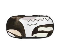 HDTVTV Orcas de Acuarela Estuche para lápices, Estuche portátil con Cremallera, Estuche para cosméticos