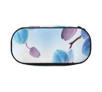 HDTVTV Orquídeas Flores Naturales Estuche para lápices, Estuche portátil con Cremallera, Estuche para cosméticos