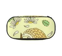 HDTVTV Pangolines y Margaritas Estuche para lápices, Estuche portátil con Cremallera, Estuche para cosméticos