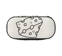 HDTVTV Patrón de Garabato de Queso Estuche para lápices, Estuche portátil con Cremallera, Estuche para cosméticos