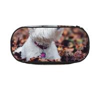 HDTVTV Perros Westie Bokeh West Highland White Terrier Estuche para lápices, Estuche portátil con Cremallera, Estuche para cosméticos