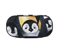 HDTVTV Pingüinos Emperador con niños en la Nieve Estuche para lápices, Estuche portátil con Cremallera, Estuche para cosméticos