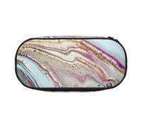 HDTVTV Roca geoda de ágata arcoíris Estuche para lápices, Estuche portátil con Cremallera, Estuche para cosméticos