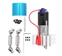 Hduacuge caja de engranajes de transmisión de metal 370 motor con accesorios de actualización del eje de accionamiento para C14 C24 B24 B36 MN D90 mn99s coche rc, plata