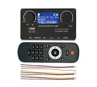 Hduacuge LCD Bluetooth 5.0 Soporte de Tarjeta de Descodificador MP3 Grabación de Manos FM DC 12V MP3 WMA WAV Ape FLAC Reproductor de Audio