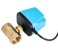 HDWMOJZT Válvula de Bola motorizada Normalmente Cerrada/Abierta de 1/2 ", 220V, 12V, 24V, válvula de Bola eléctrica de latón de 2 Cables, reemplaza la válvula solenoide(Normally Open_12VDC)