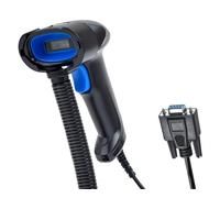 HDWR HD10C-RS232, Lector de código de Barras con Cable de Alto Rendimiento con Matriz CCD, Modo de escaneo automático, Interfaz RS232 y Soporte