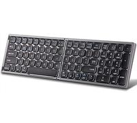 HDWR Teclado de Computadora, Inalámbrico, Plegable, Bluetooth V3.0, Funcionamiento Inalámbrico con un Alcance de hasta 10 Metros, Multipar, Teclas de Función, typerCLAW BS110