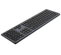 HDWR Teclado Inalámbrico con Bluetooth, de Aluminio, Color Plateado, Bloque Numérico, Teclas de Función, Multipar con Varios Dispositivos, Teclado de Membrana, typerCLAW BC120