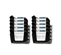 HDXAEW Cartucho de Impresora de inyección de Tinta en línea portátil de Tinta de Nivel A, Secado rápido, Negro, Nivel B, 12,7mm, Piezas Originales de Oficina en Cualquier Superficie(10PCS)