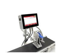 HDXAEW Impresora de inyección de Tinta Industrial en línea 130Pro, Boquilla de 12,7 mm, Carcasa Plateada, Texto, código de Barras QR en Cualquier Superficie(Sliver)