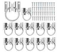 HDYEGY 12 anillos de corbata cruzada para caballo, anillo de amarre de bloque con tornillos para establo de caballo
