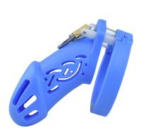 Hdynasty Accesorio de Masaje de Silicona para Hombre, cómodo y Agradable a la Piel Incluye Cinco tamaños de Anillos (Azul, L)