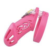 Hdynasty Accesorio de Masaje de Silicona para Hombre, cómodo y Agradable a la Piel Incluye Cinco tamaños de Anillos (Rosa, L)