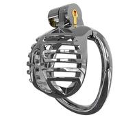 Hdynasty Jaula de Ejercicio Transpirable y ventilada de Resina de Colores - con catéter de Silicona (Gris Brillante, M2)