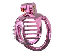 Hdynasty Jaula de Ejercicio Transpirable y ventilada de Resina de Colores - con catéter de Silicona (Oro Rosa, M2)