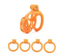 Hdynasty Jaula de Entrenamiento de Fuerza compacta Naranja Brillante para Hombres con 4 Anillos curvos (42mm/45mm/48mm/52mm)-RY58 (S)