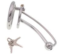 Hdynasty Jaula de gimnasio para hombre de acero inoxidable con cerradura retráctil (S/M/L) (L)