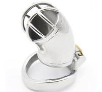 Hdynasty Jaula de Sentadillas de Acero Inoxidable Curvado con Anillo a Presión Versión Larga para Hombres (50mm)