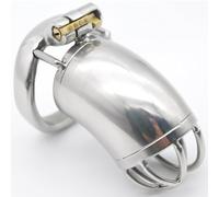 Hdynasty Jaula de Sentadillas de Acero Inoxidable Curvado con Anillo a Presión Versión Larga para Hombres (45mm)