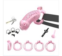 Hdynasty Jaula portátil de resina para el entrenamiento de la fuerza, ligera y tridimensional, pesa aproximadamente 170 gramos (rosa, XL-1)