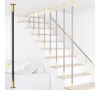 HDYZJQ Husillos De Escalera De Balaustre De Hierro Forjado, Poste De Cerca De Escalera para Escalones del Ático del Hogar, Personalizable(Ground Mount,H 90cm(37in))